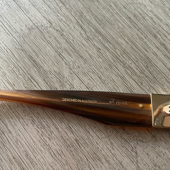 banbe the gemma brown stripe tortoise rounded edge square retro sunglasses NEW - Picture 4 of 4